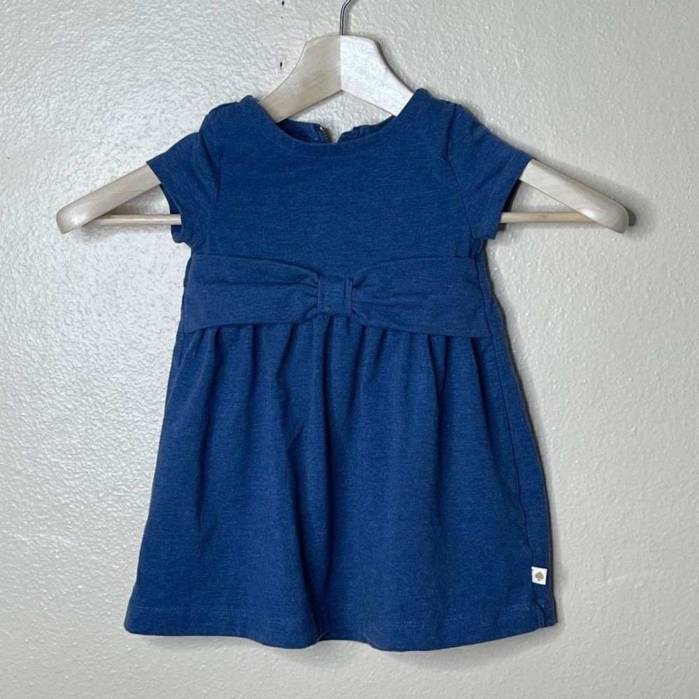 Kate Spade Dress Baby Girls 24M Blue Short Sleeve Bow